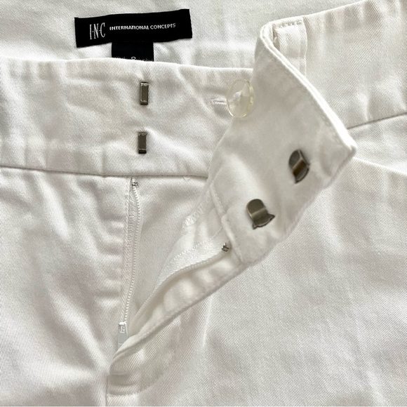 INC International Concepts White Boot Cut Jeans Size 10 Casual Work Summer - Picture 7 of 12